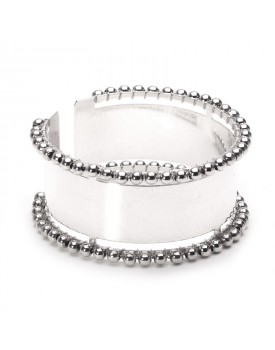 Pulseira Bracelete Com Bolinhas Prateadas