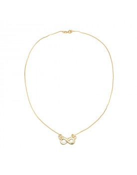 Colar Dourado Infinito