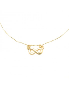 Colar Dourado Infinito