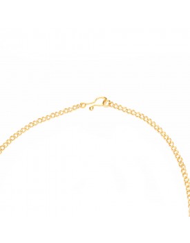Colar Dourado Meio Círculo Com Pérola