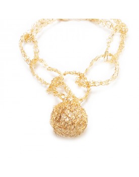 Pulseira Dourado Arcos Com Cristal