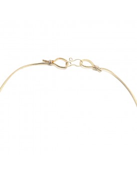 Colar Dourado Mesclado Com Bolinhas Prateadas
