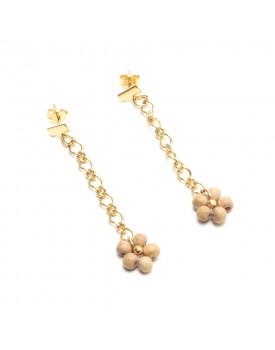 Brinco Dourado Florzinha de Pau-Marfim