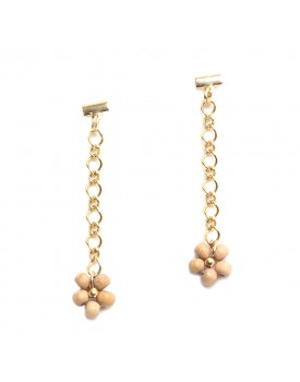 Brinco Dourado Florzinha de Pau-Marfim