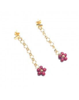 Brinco Dourado Florzinha de Pau-Brasil