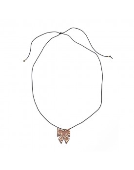 Colar Dourado Laço Com Mini Pérolas