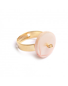 Anel Dourado Pastilha De...
