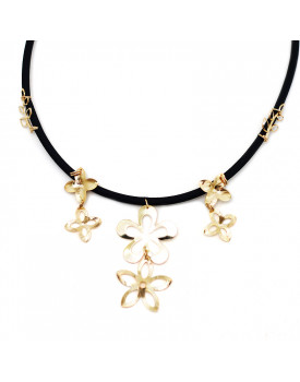 Colar Dourado Flores