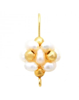 Brinco Dourado Cachos De Pérolas