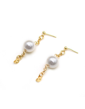 Brinco Dourado Pérola Gangorra