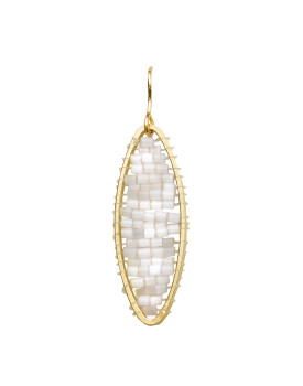 Brinco Dourado Elipse Com Vidrilhos