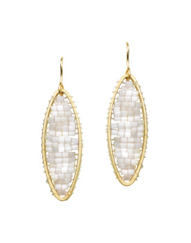 Brinco Dourado Elipse Com Vidrilhos
