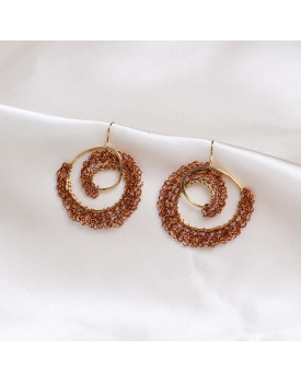 Brinco Dourado Caracol Cobre