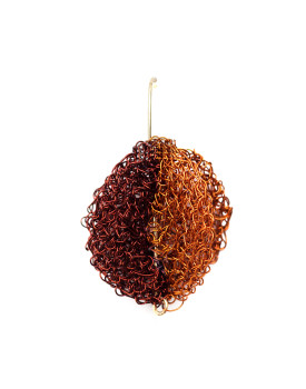 Brinco Dourado Bola De Cobre