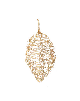 Brinco Dourado Folha Leve