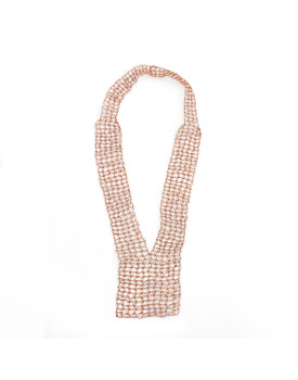 Colar Dourado Crochê