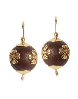 Brinco Dourado Bolas De...