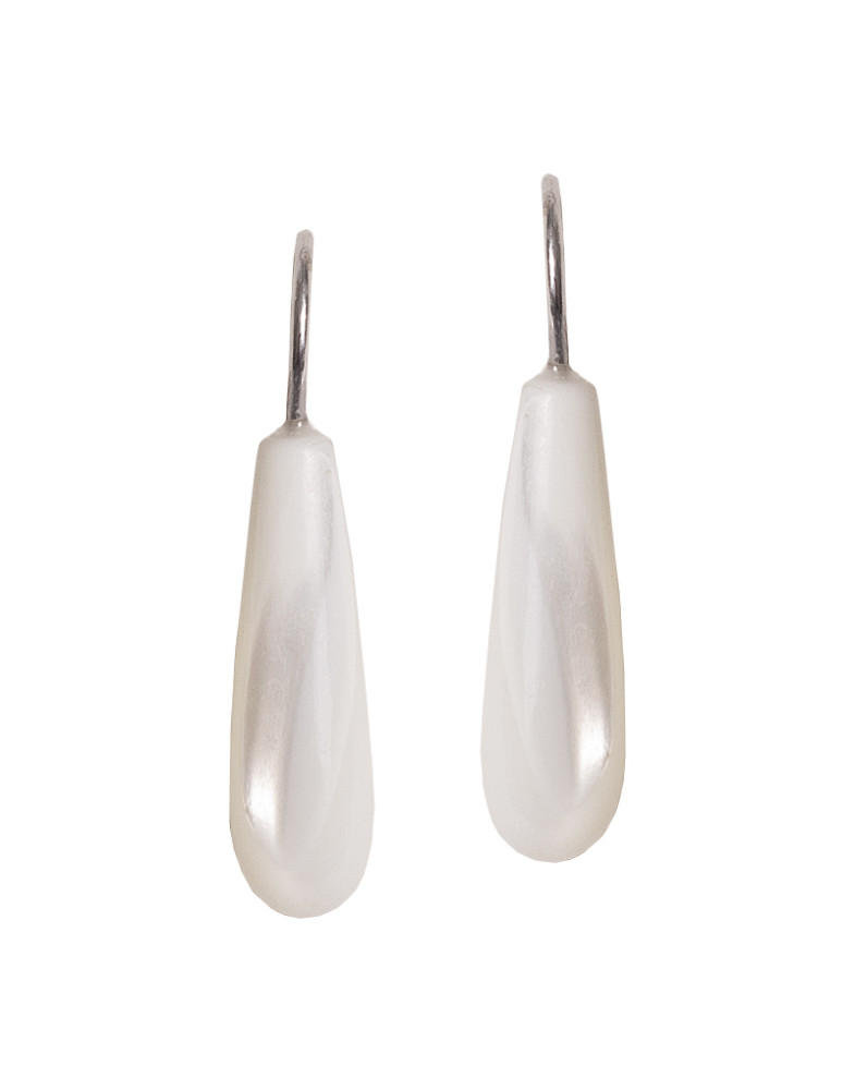 Brinco Prateado Gota de Madrepérola