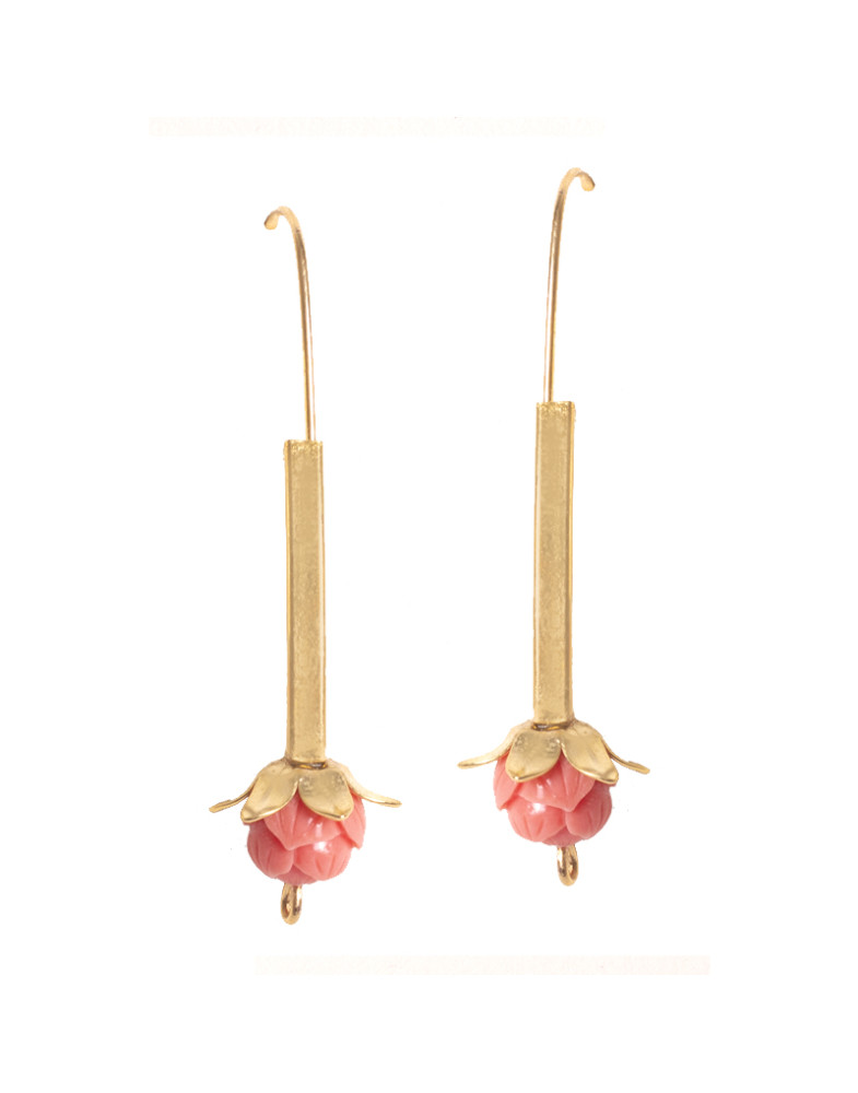 Brinco Dourado Coral