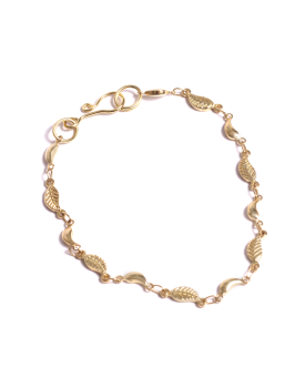 Pulseira Dourada Folhas