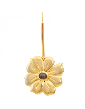 Brinco Dourado Flor De Laço