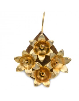 Brinco Dourado Flores