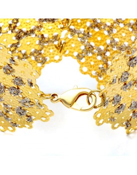 Pulseira Dourada Margaridas Caseadas