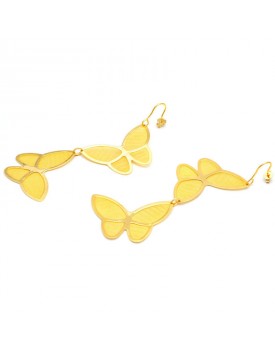 Brinco Dourado Borboleta Telada