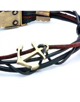 Pulseira Masculina Mini Âncora Zinco