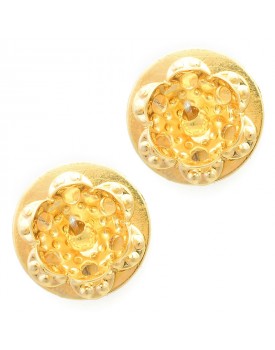Brinco Dourado Florzinha Dupla