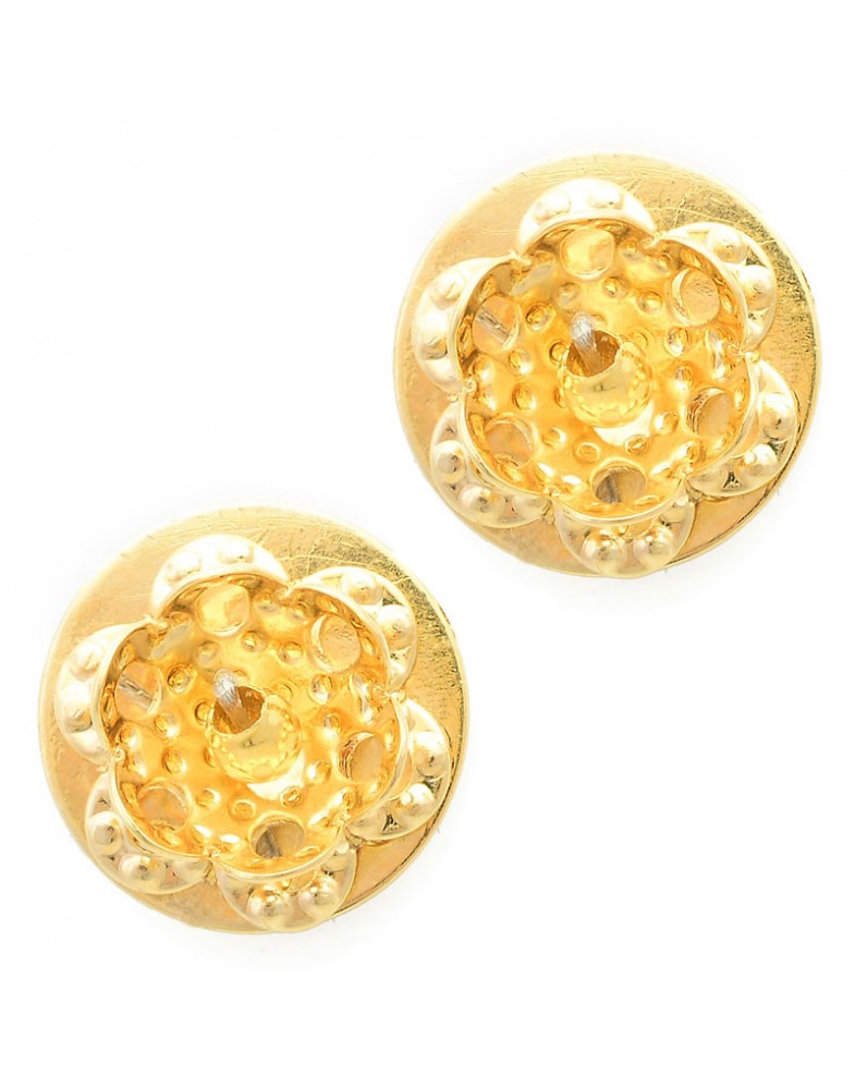 Brinco Dourado Florzinha Dupla