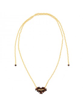 Colar Dourado Coração De Imbuia