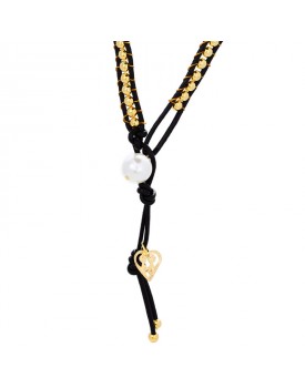 Colar Dourado Silicone Com Bolinhas