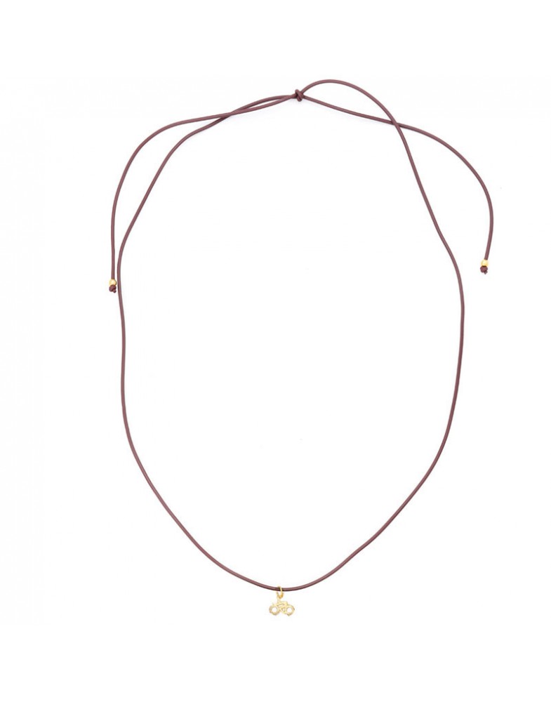 Colar Dourado Bicicleta