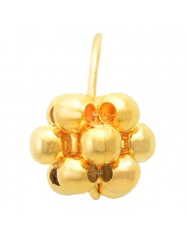 Brinco Dourado Cacho De Bolinhas Pequeno
