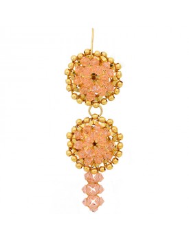 Brinco Dourado Margaridas Com Swarovisk