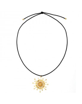 Colar Dourado Colar Flor Sol