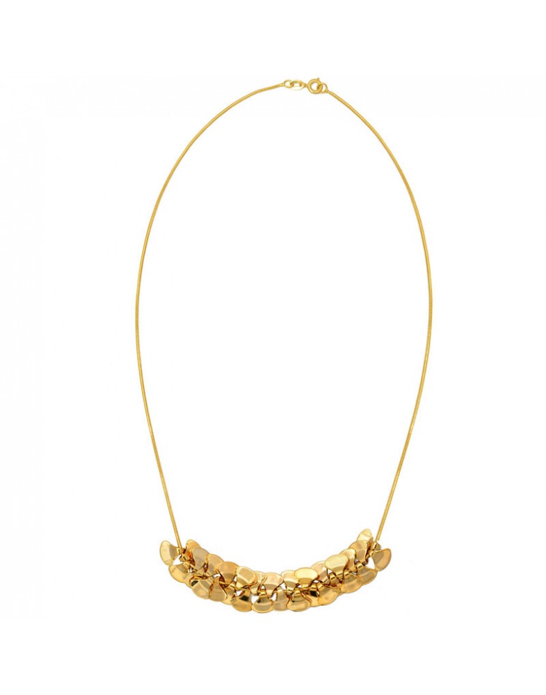 Colar Dourado Cascata De Conchas