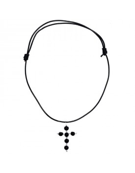 Colar Masculino Ágatas Negras