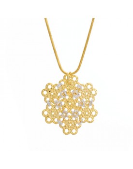 Colar Dourado Margaridas Caseadas