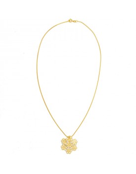 Colar Dourado Margaridas Caseadas