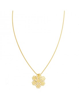 Colar Dourado Margaridas Caseadas