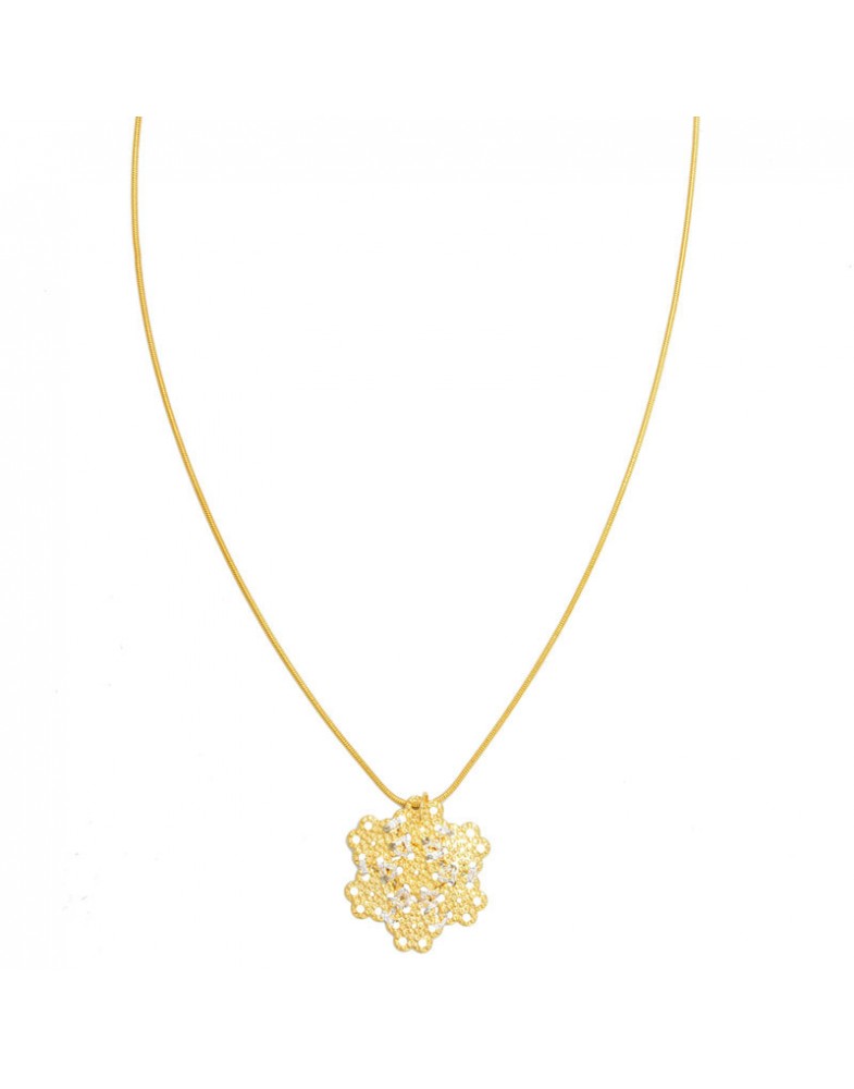 Colar Dourado Margaridas Caseadas