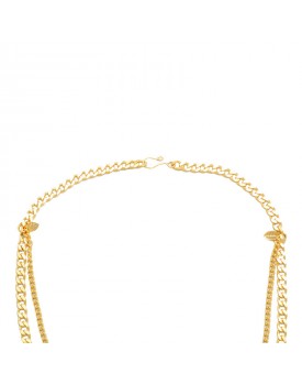 Colar Dourado Corrente Com Folhinhas