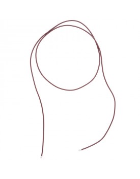 Colar Prateado Silicone Marrom