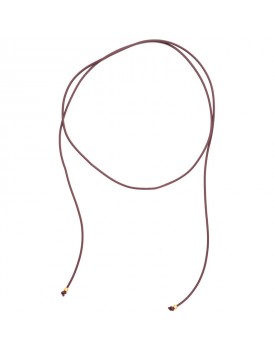Colar Dourado Silicone Marrom