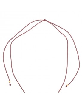 Colar Dourado Rosa Madeira Corrente