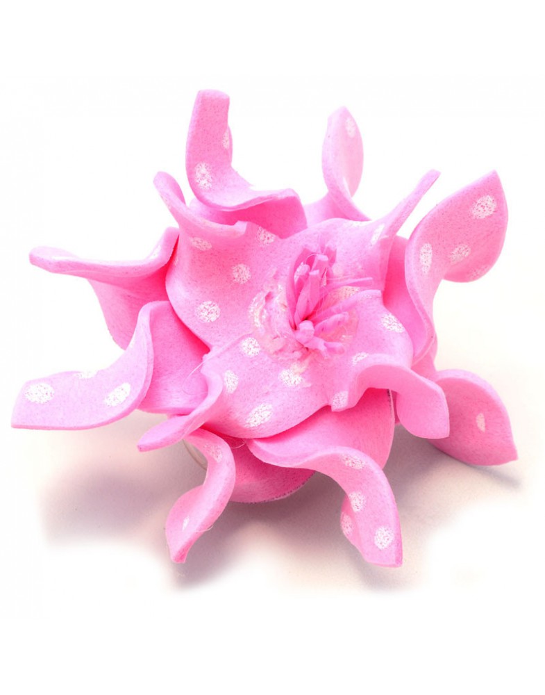 Elástico Para Pets Rosa Com Bolinhas