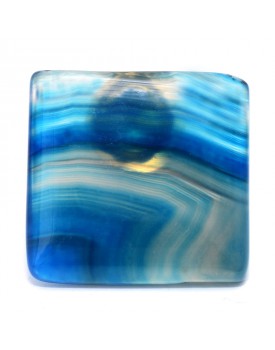 Brinco Dourado Ágata Azul