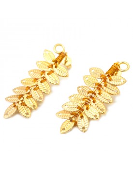 Brinco Dourado Folhinhas